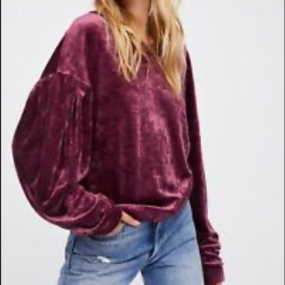 We the Free Milan Crushed Velvet Layering Top